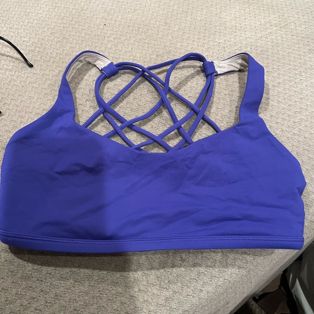 Lululemon Athletica Blue Strappy Sports Bra